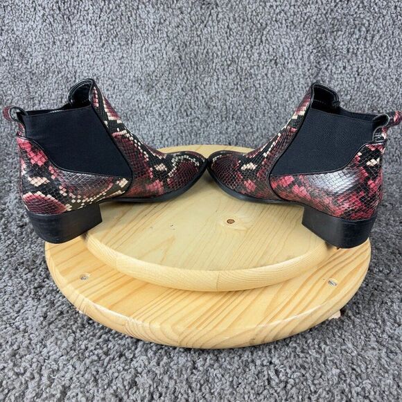 Naturalizer Hailey Chelsea Boot Womens 8.5 Snakeskin Print Ankle Booties - Picture 5 of 7